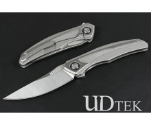 S35VN blade Bear Head Quantum titanium handle fast opening no logo axis lock knife UD405429